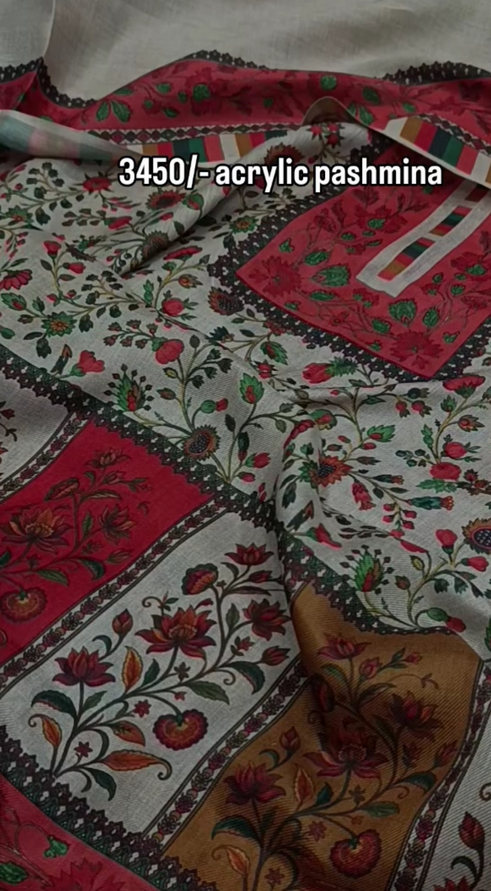 3pc Gul Bahar acrylic pashmina
