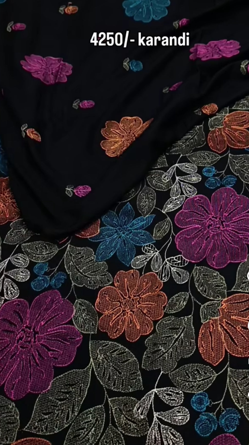 3pc bareeze Dhaliaaa black krandi