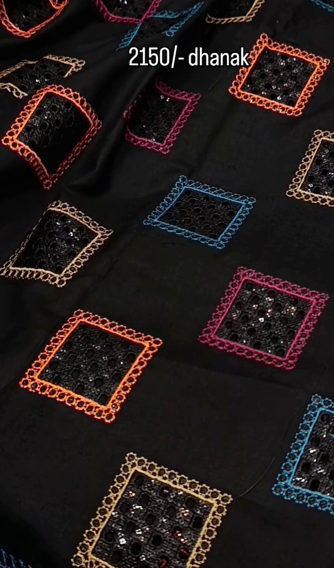 2pc square multi box black dhankh