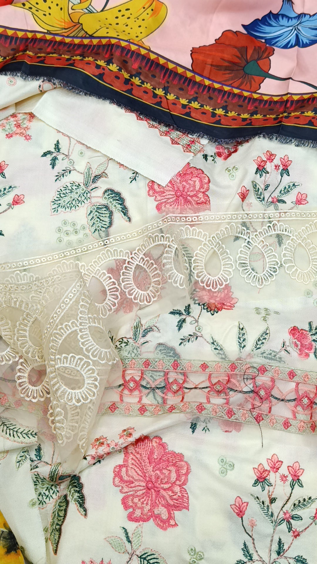 3pc Dhanak Mother Bareeze with patches