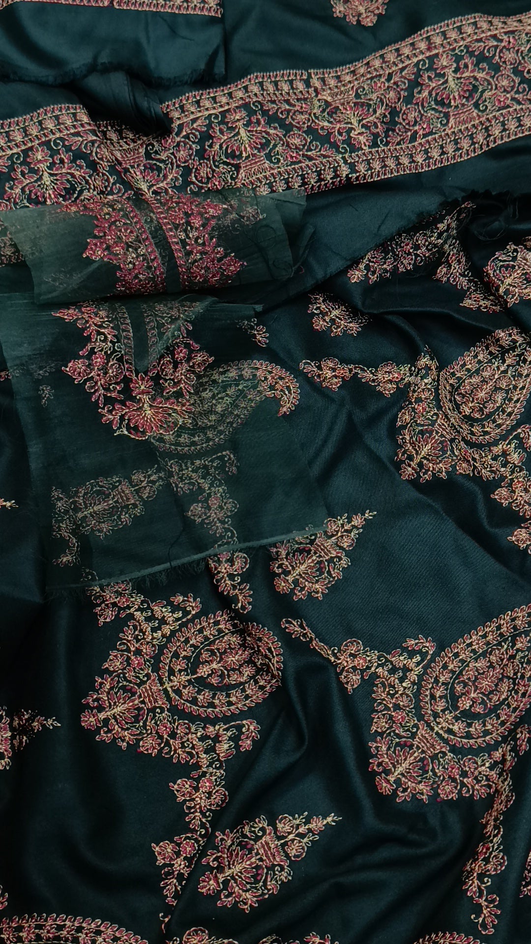 3pc Bareeze dhanak paan jaal green multi