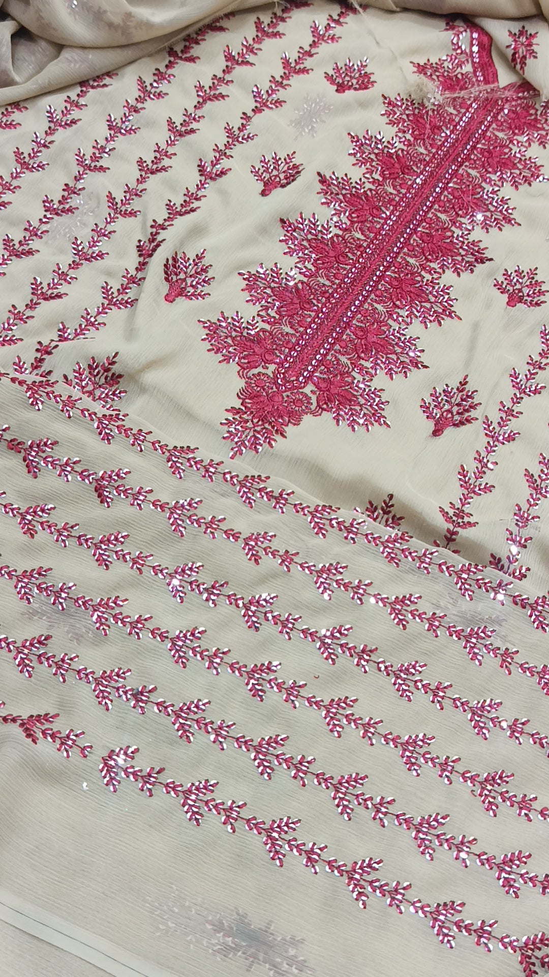 Chiffon fancy skin maroon
