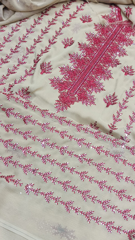 Chiffon fancy skin maroon