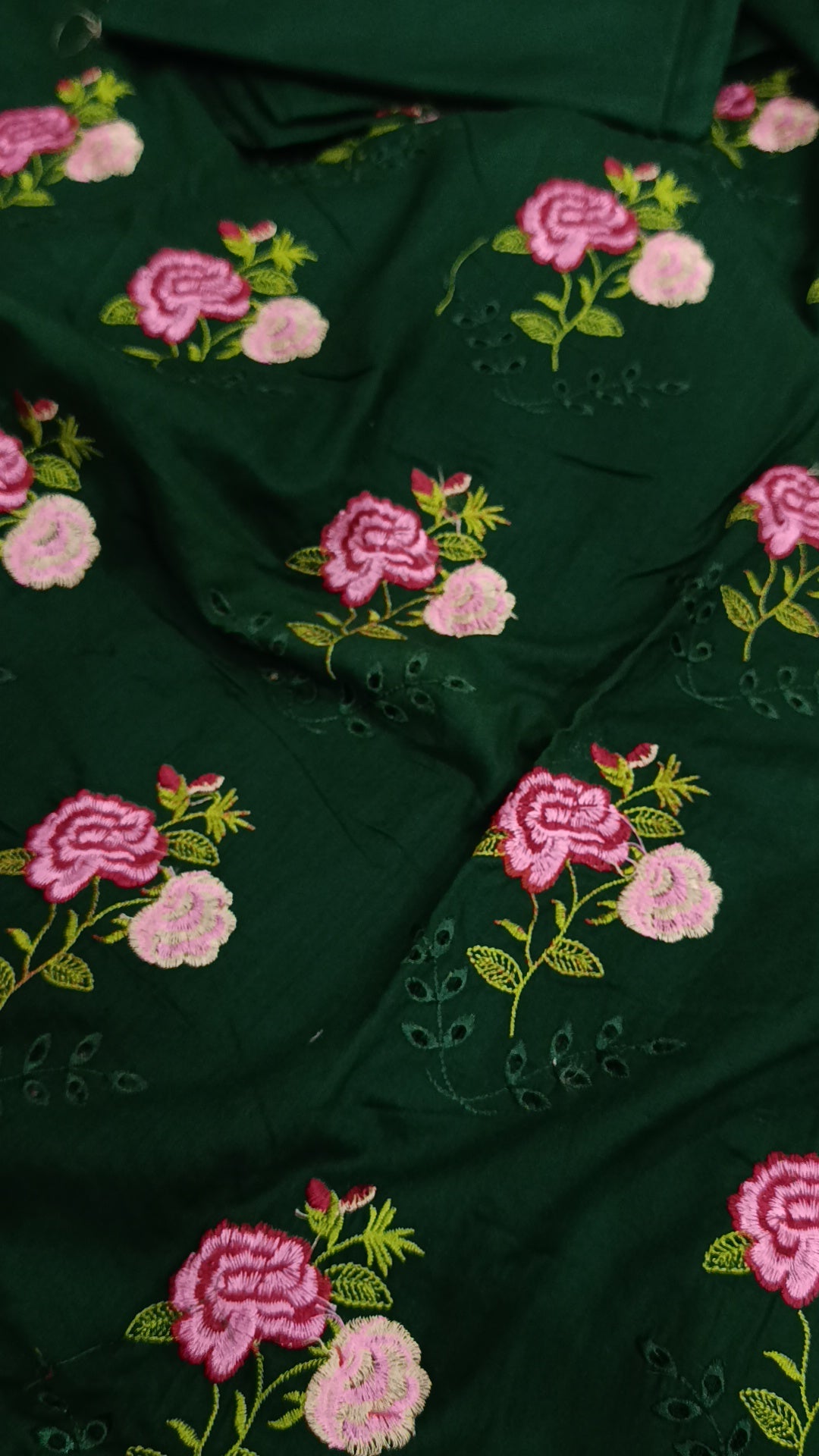 2pc Lawn phool chickenkari green
