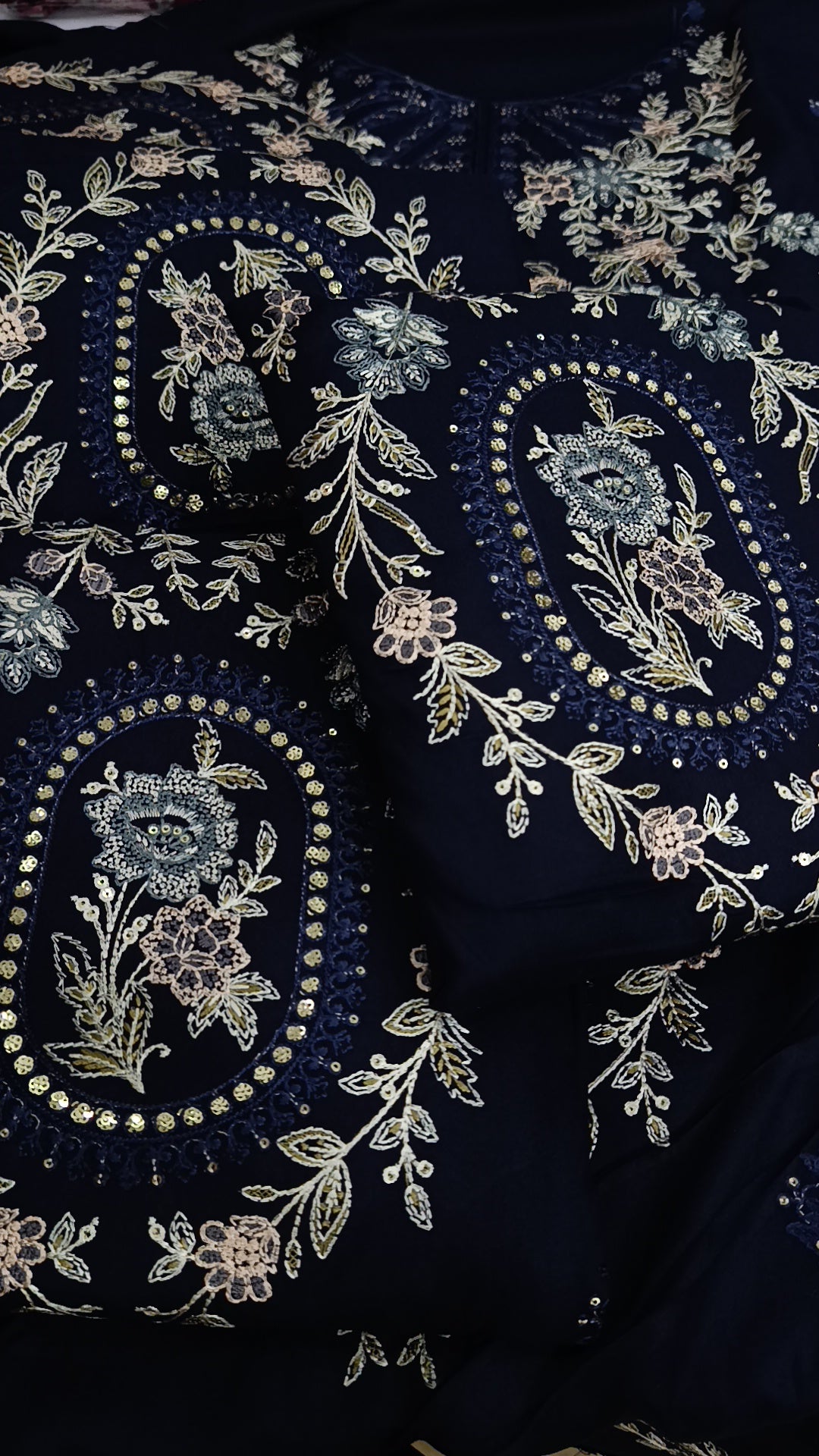 3pc Dhanak winter Kalam blue