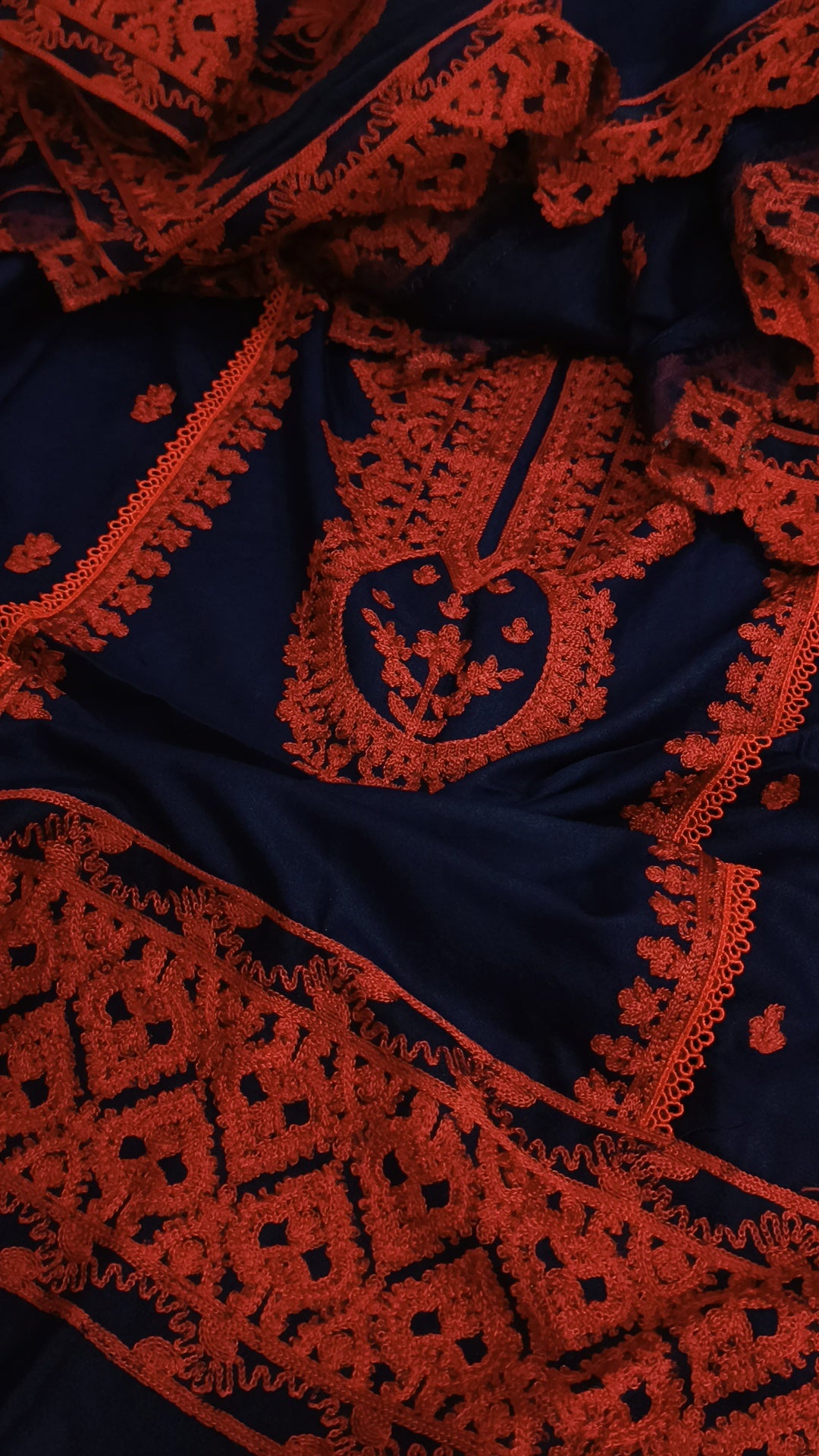 3pc dhanak Aneelas blue red 🍒