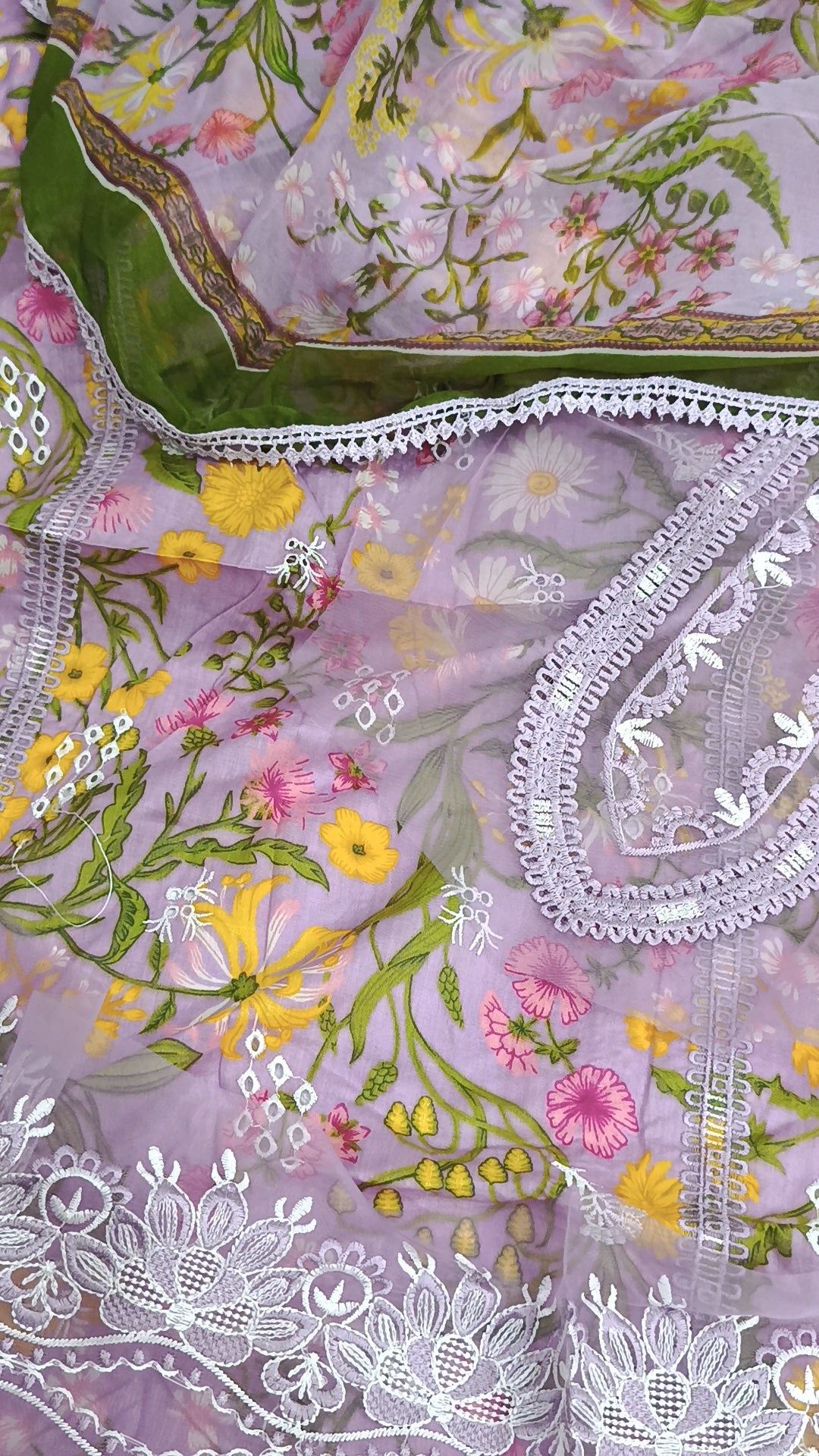 3pc Inaam lilac lawn