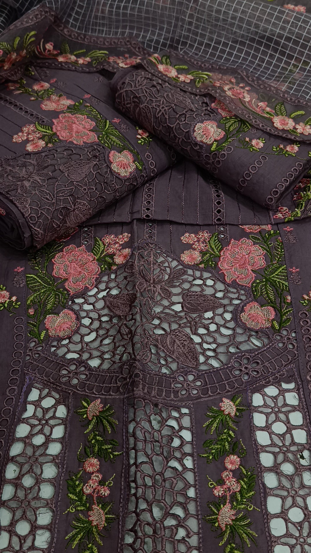 3pc Qalamkar onion lawn