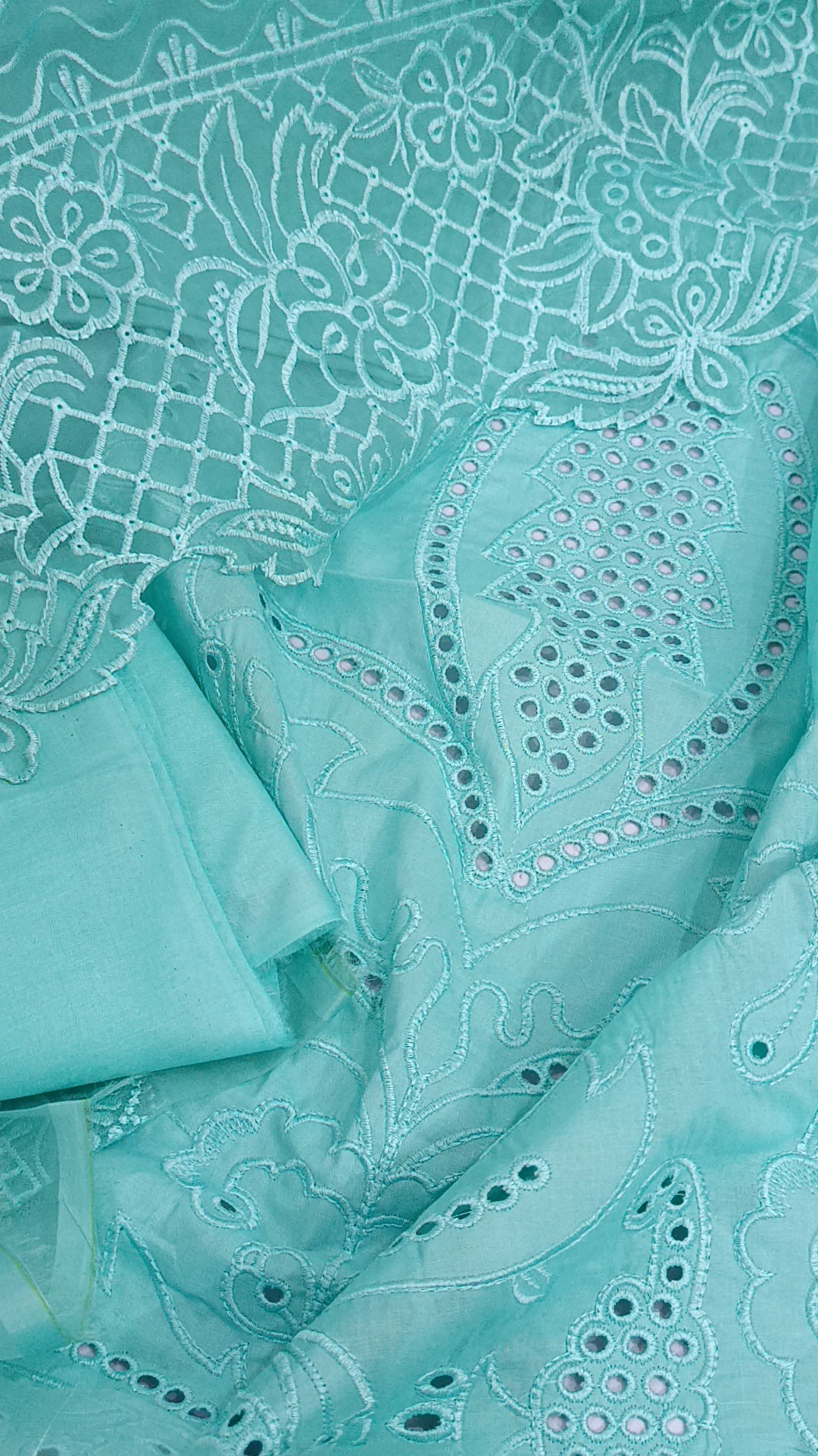 3pc swan ferozi lawn