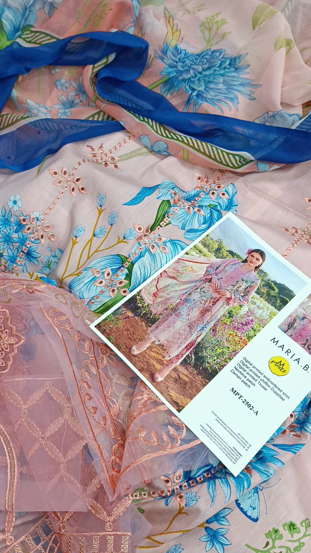 Maria b blue flower 2650/-
