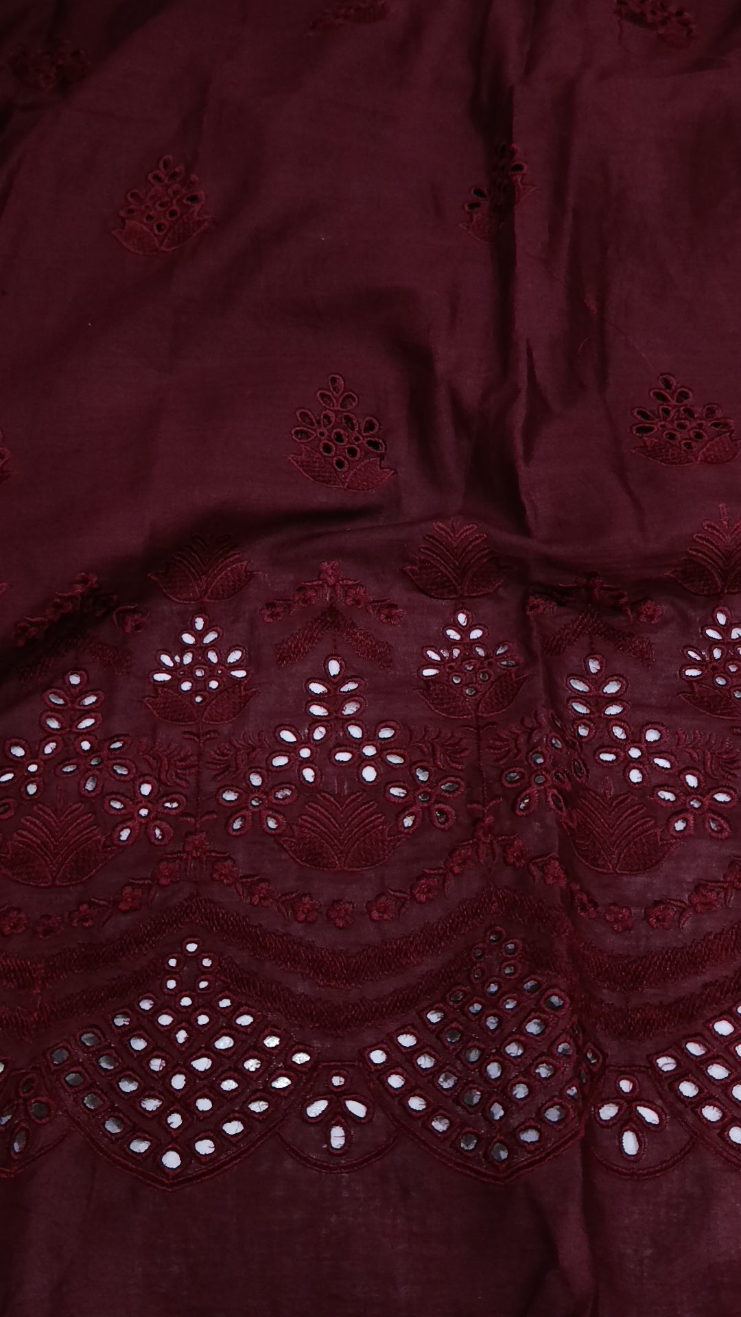 2pc anaar chicken kari maroon lawn