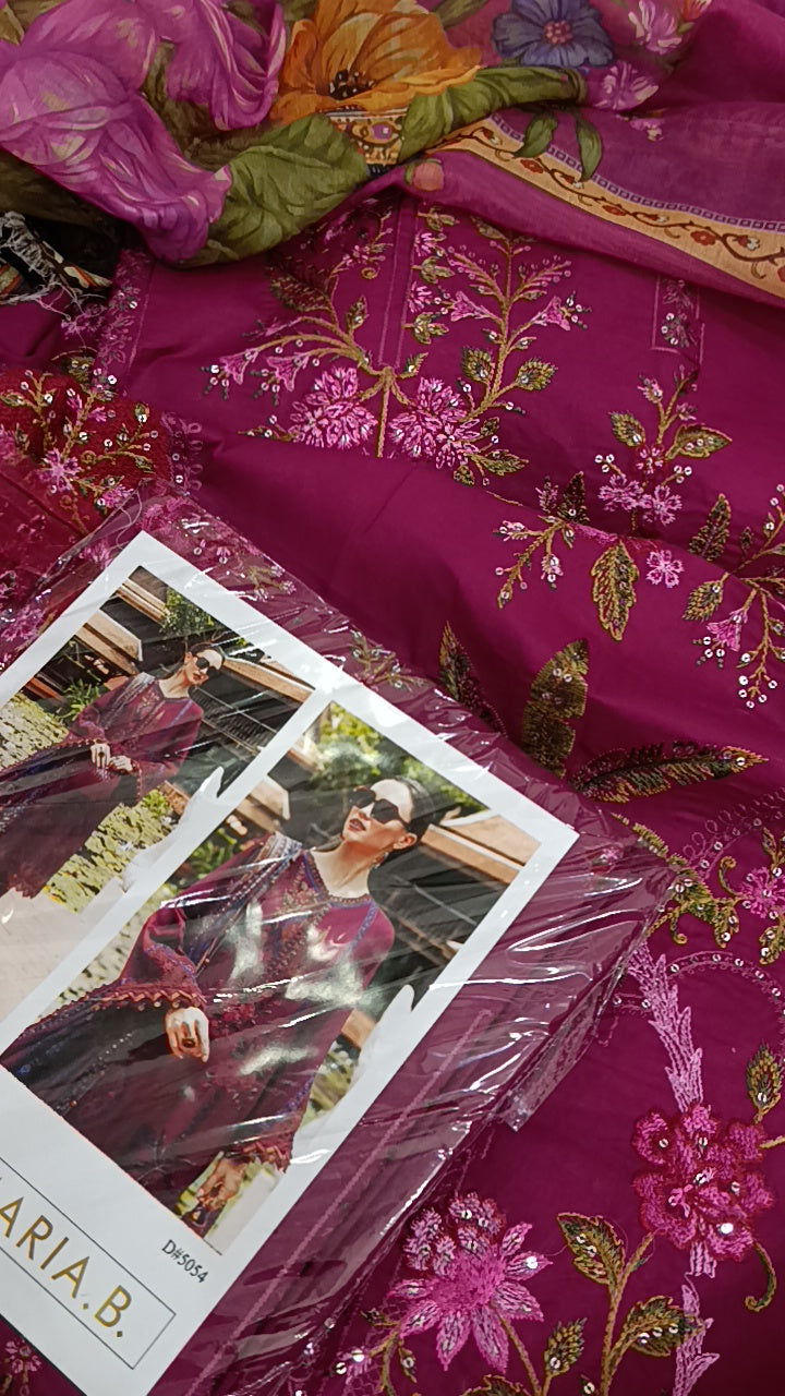 3pc fanna lawn pink