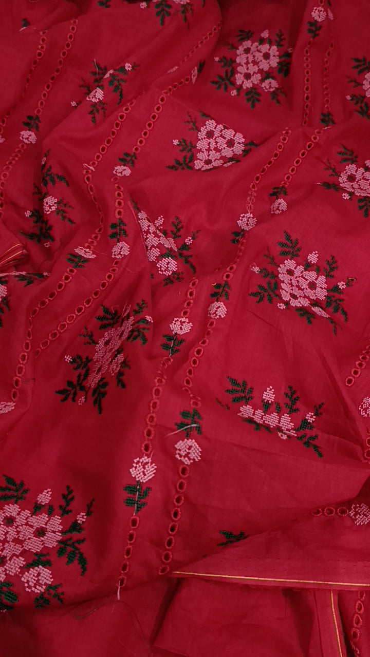 2pc line chicken kari lawn red