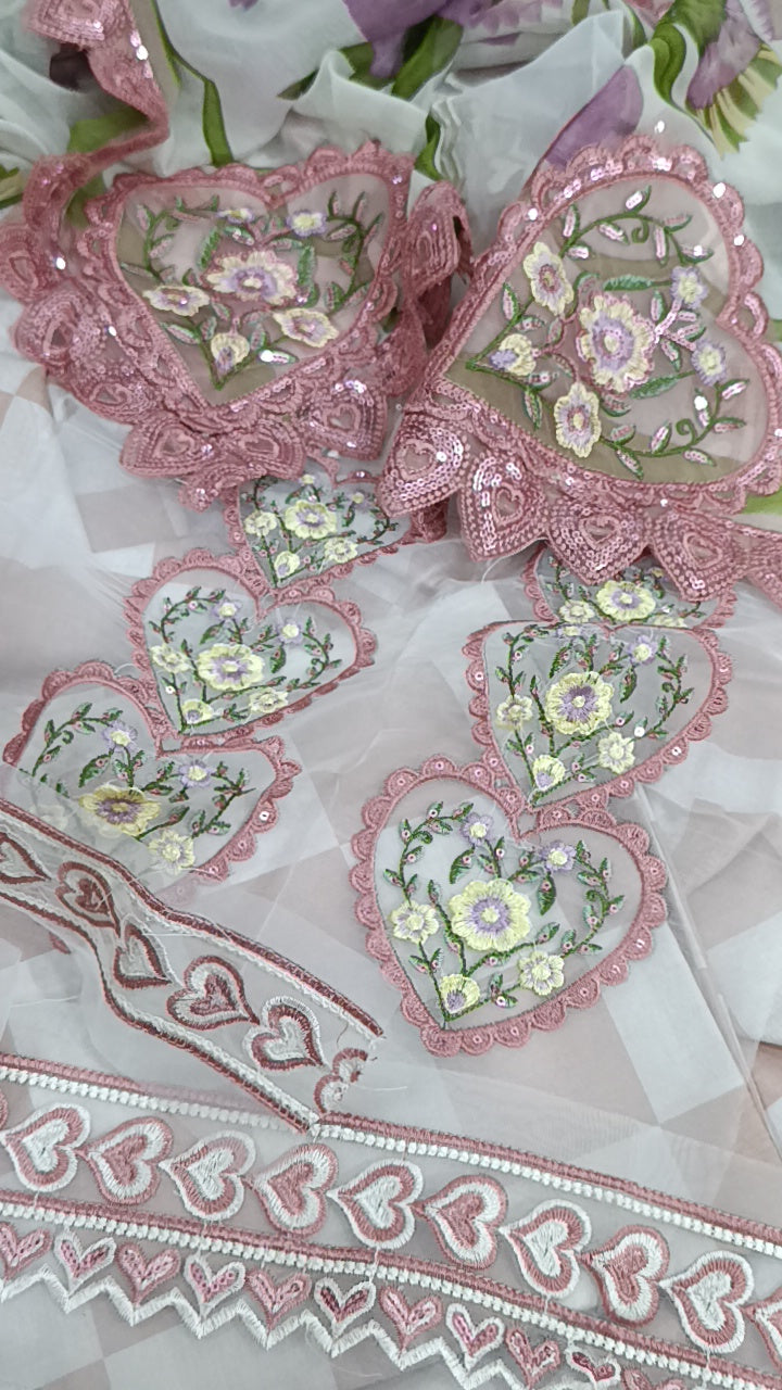 3pc check mate pink lawn