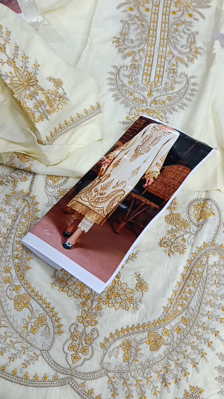 2pc shandar off white lawn