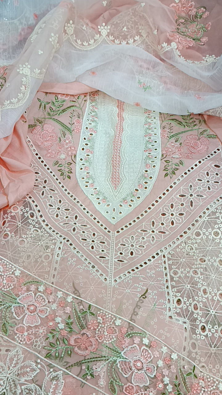 3pc double pastel lawn peach