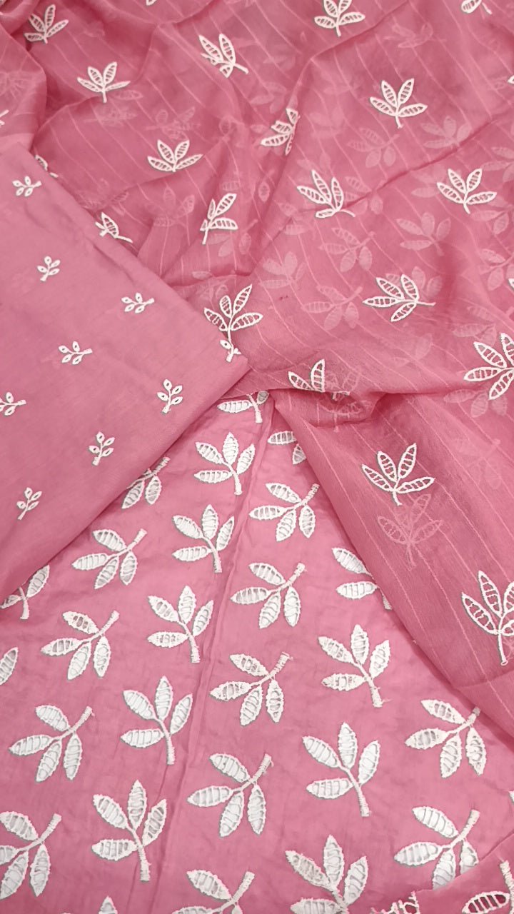 3pc Fiza chicken kari tea pink lawn