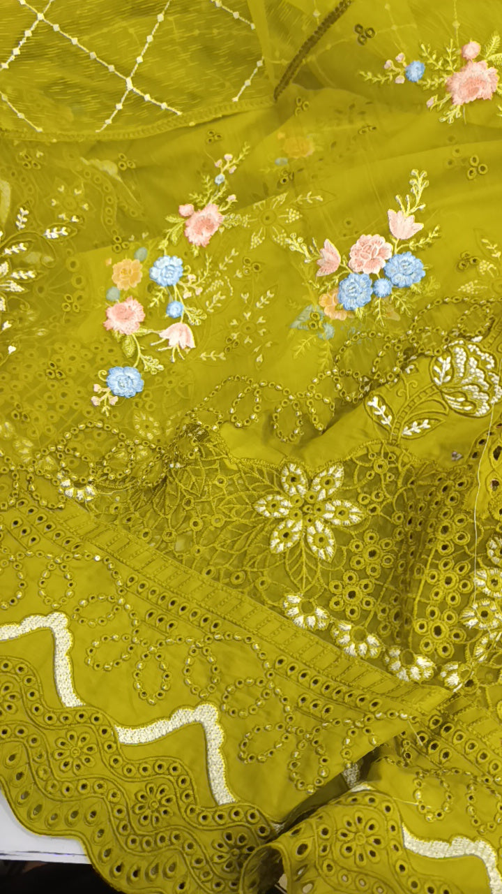 3pc khaka Dhani lawn
