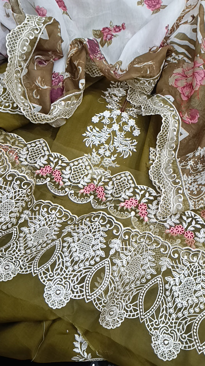 3pc Sultan mehndi lawn