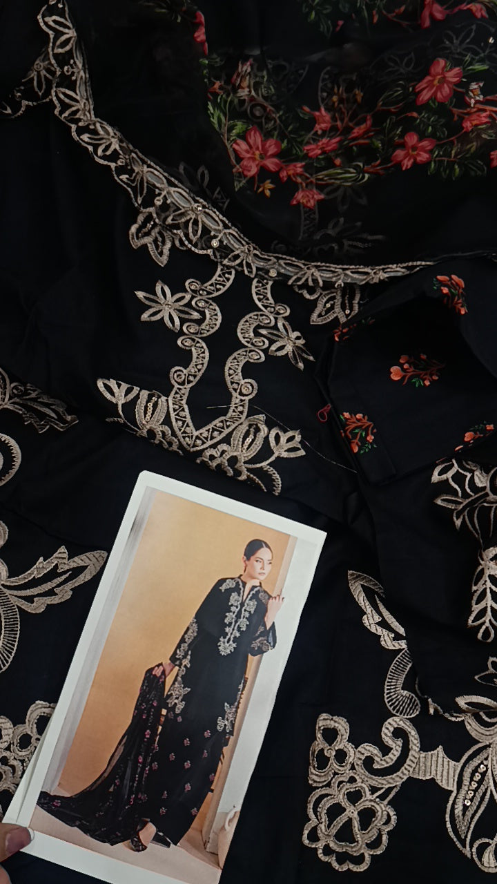 3pc iznik Daphne lawn black