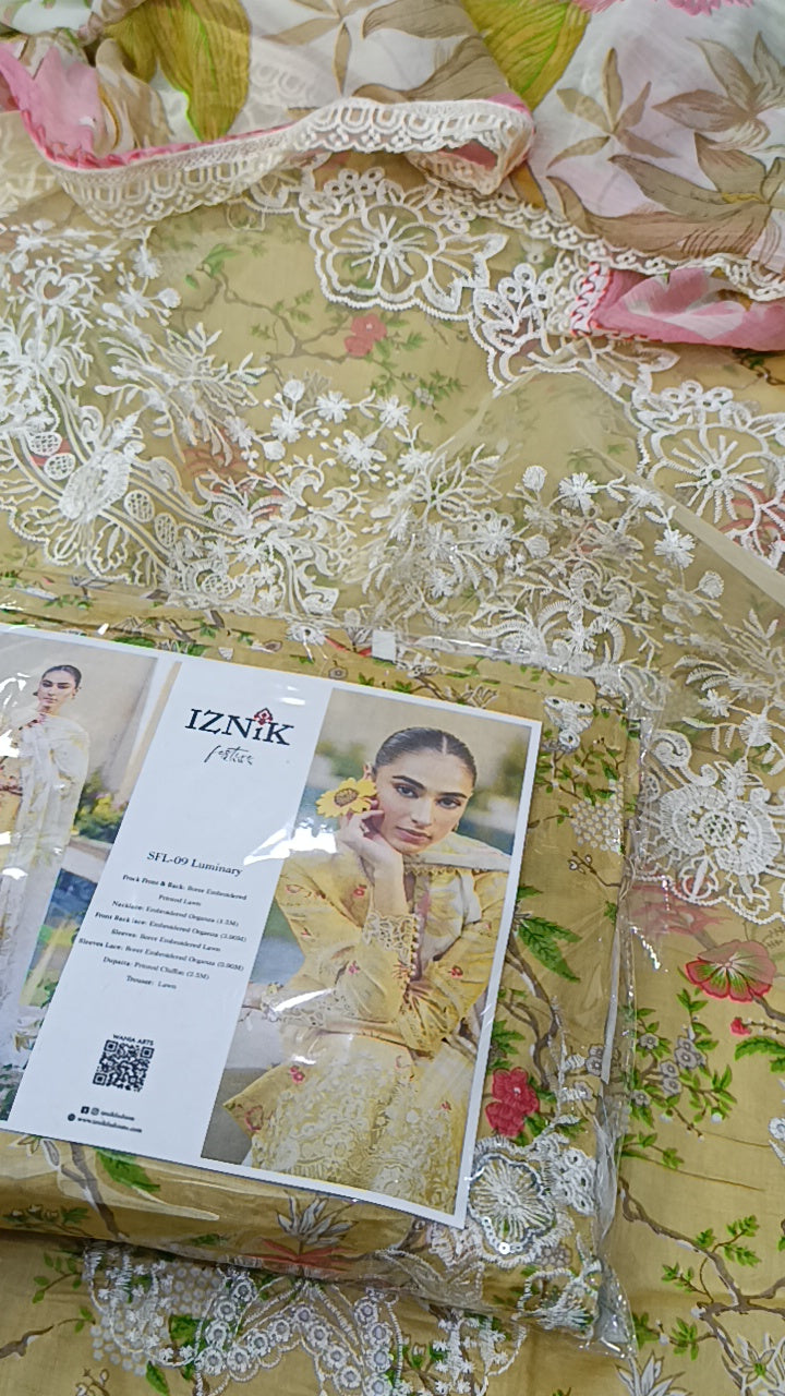 3pc yellow iznik lawn
