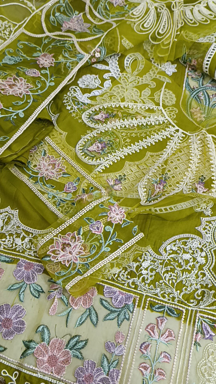 3pc Parishy double gala Dhani lawn