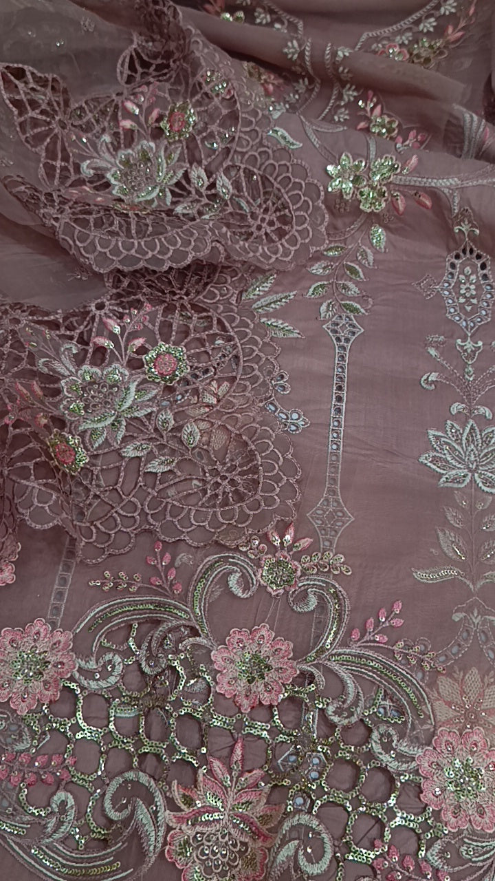3pc Veronica tea pink lawn