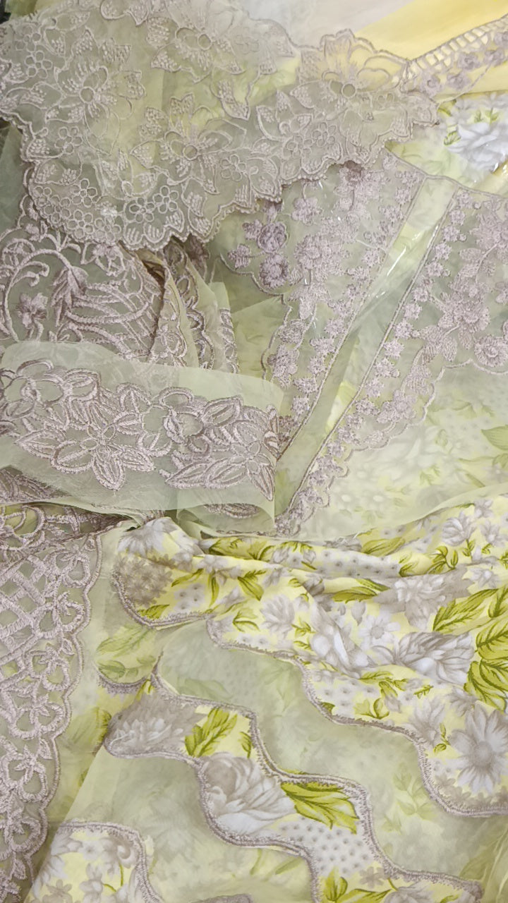 3pc cutwork baroque lawn