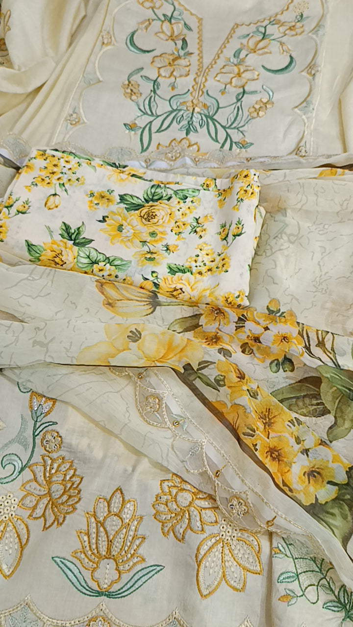 3pc iznik yellow wish lawn
