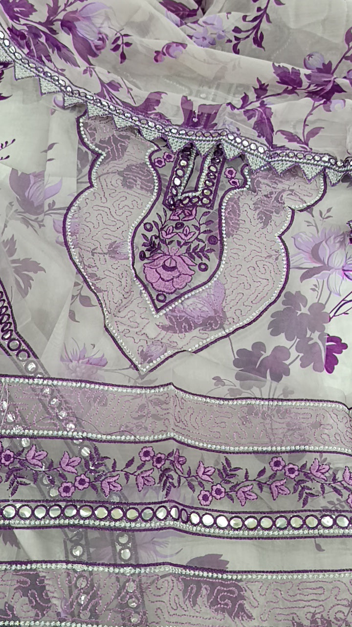 3pc Aneelas lilac lawn