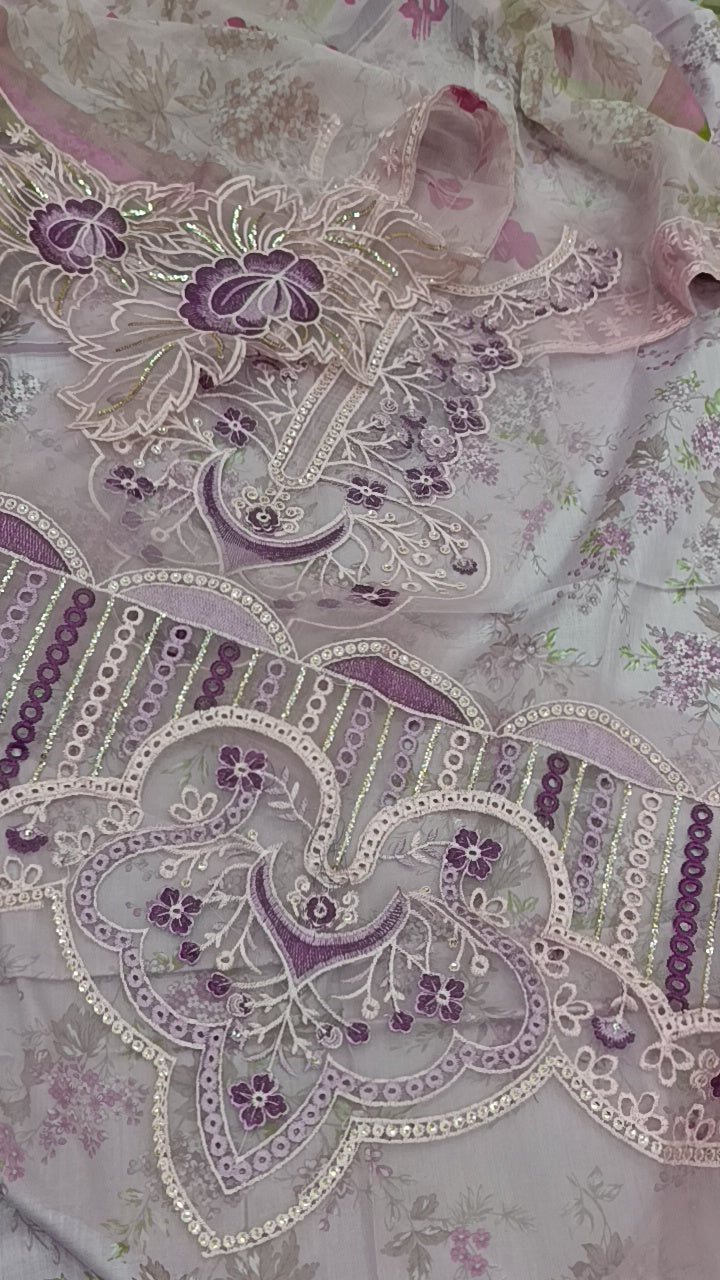 3pc Gul Bahar pink lawn