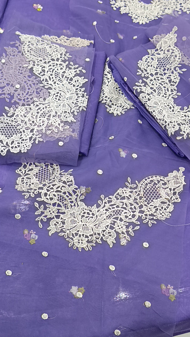 2pc Gulnaar purple lawn