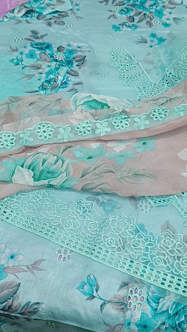3pc iznik ferozi lawn