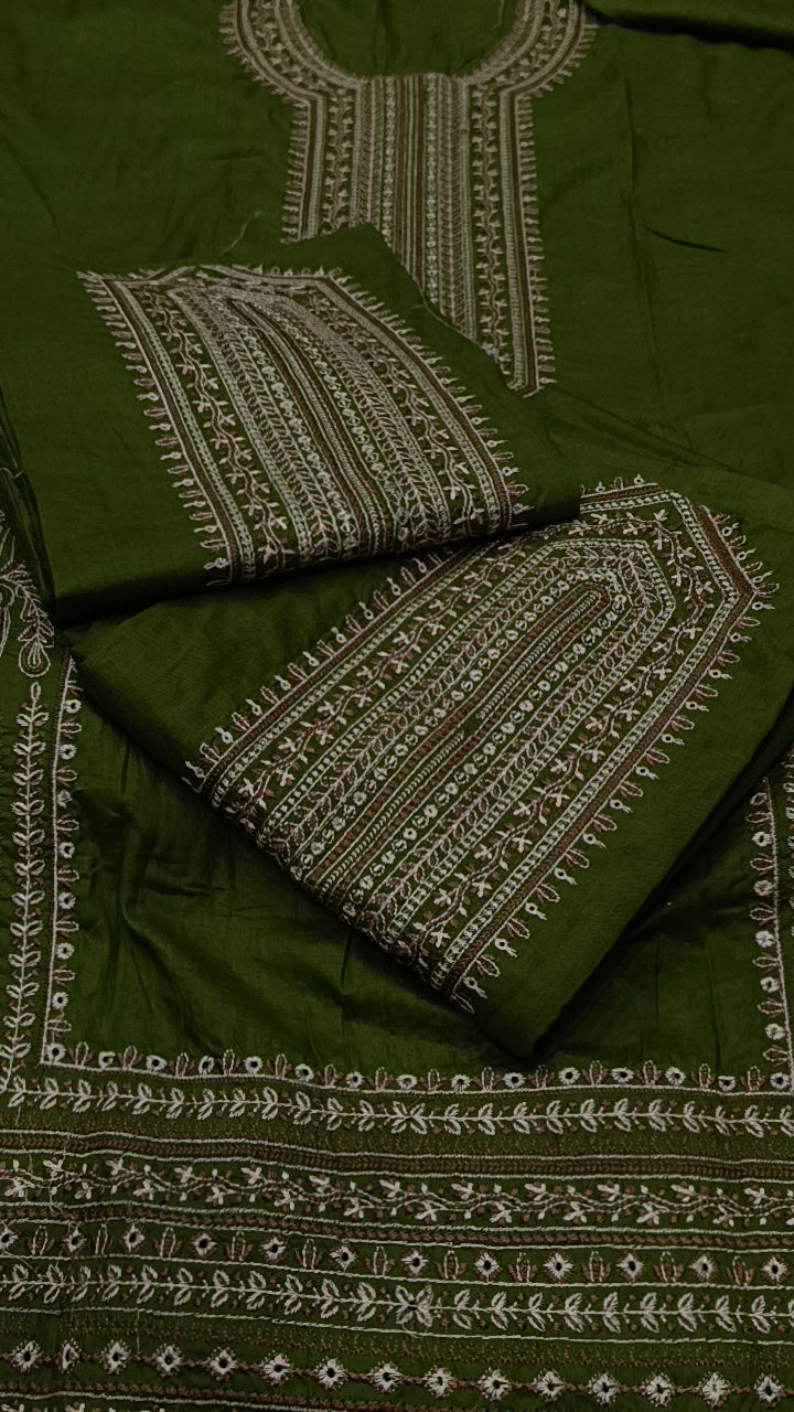 2pc chaman mehndi lawn