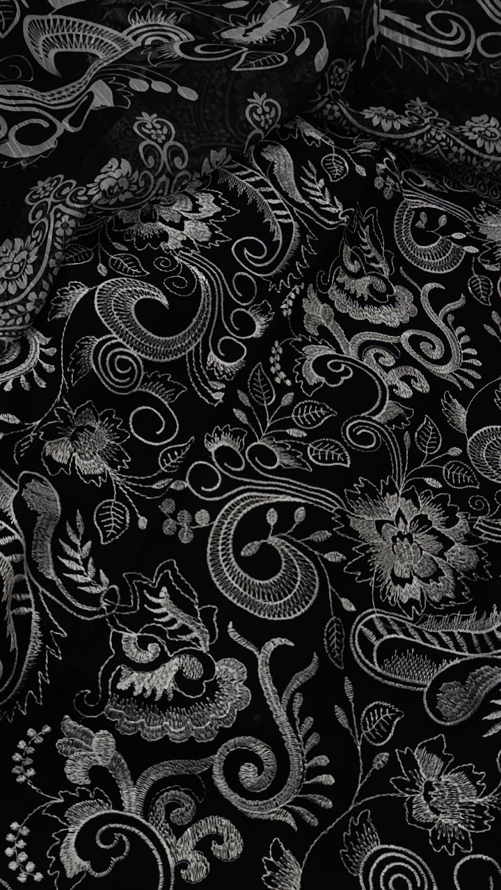 3pc moor black lawn