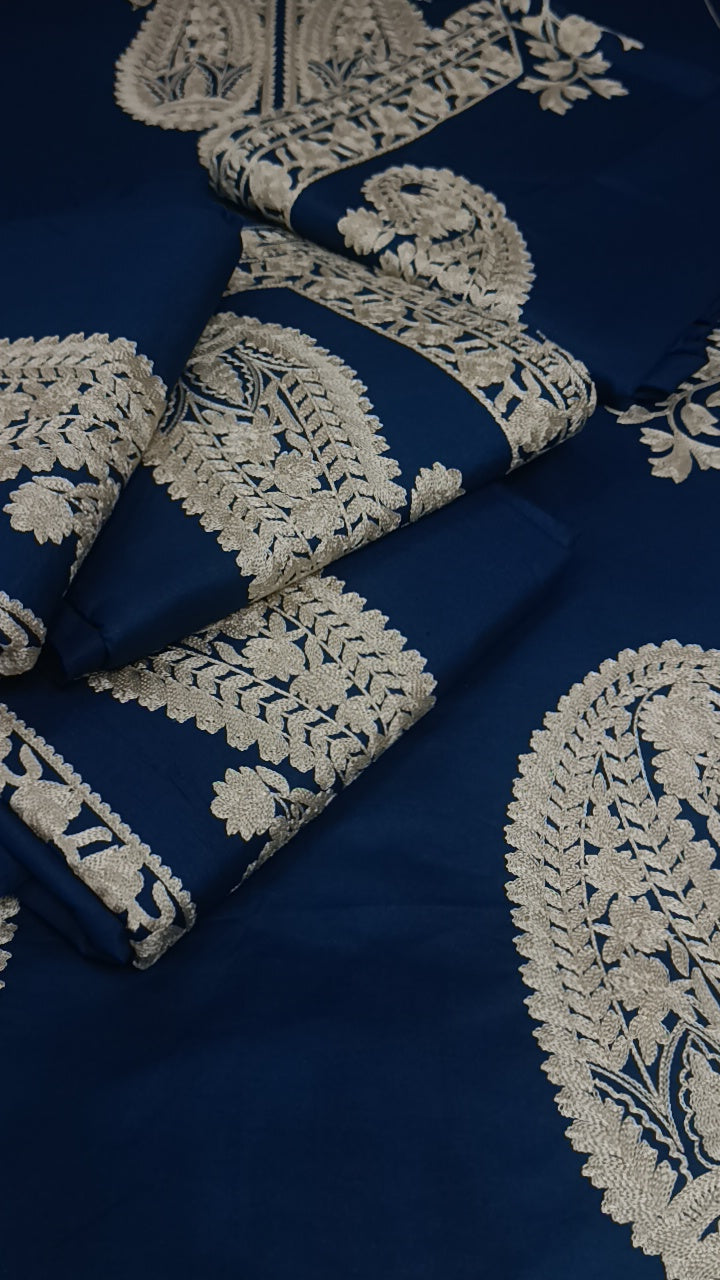 2pc curly aari zink lawn