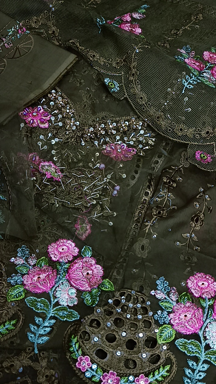 3pc handmade mehndi lawn