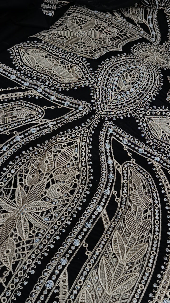3pc korishia black lawn