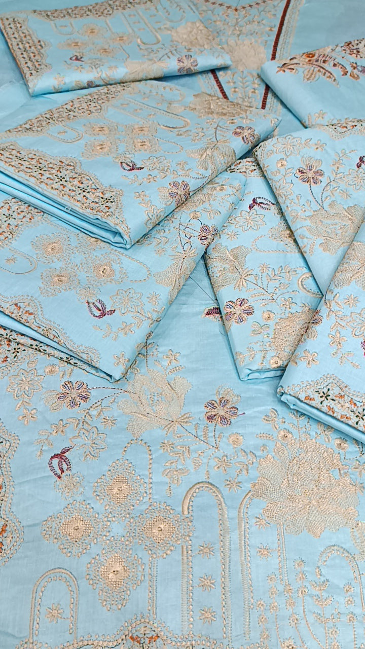2pc sehar sky blue lawn