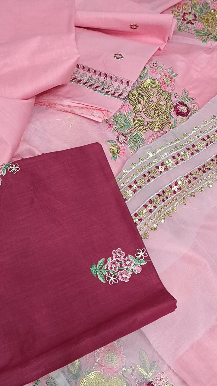 2pc Ethinc pink cotton lawn