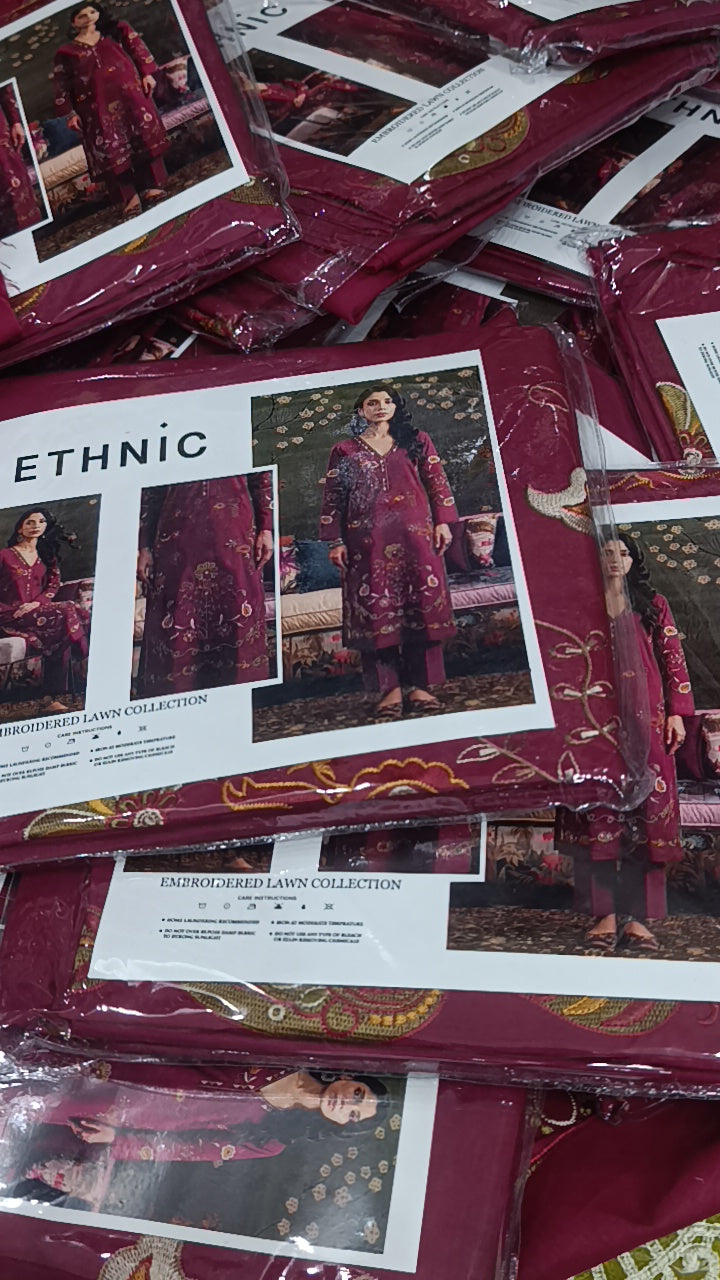 2pc ethnic magenta nish