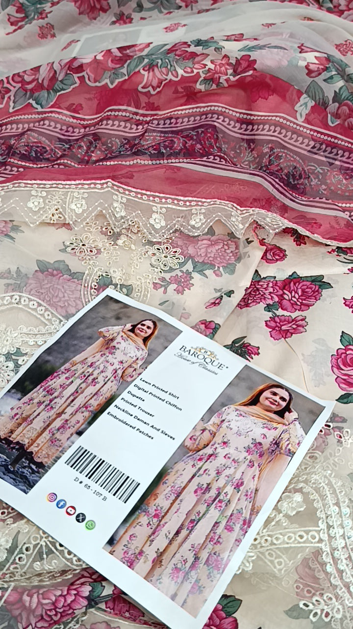 3pc frock Shana lawn