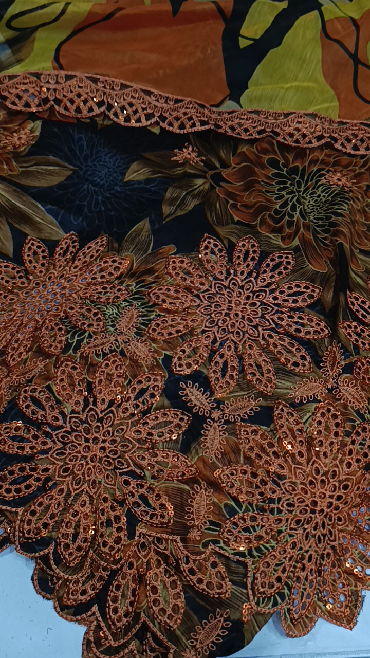 3pc Daisy brown lawn