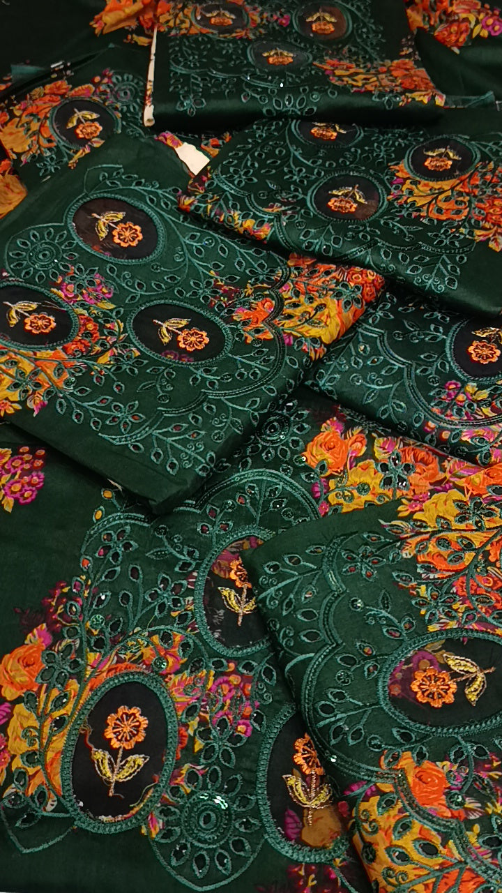 3pc green paan lawn