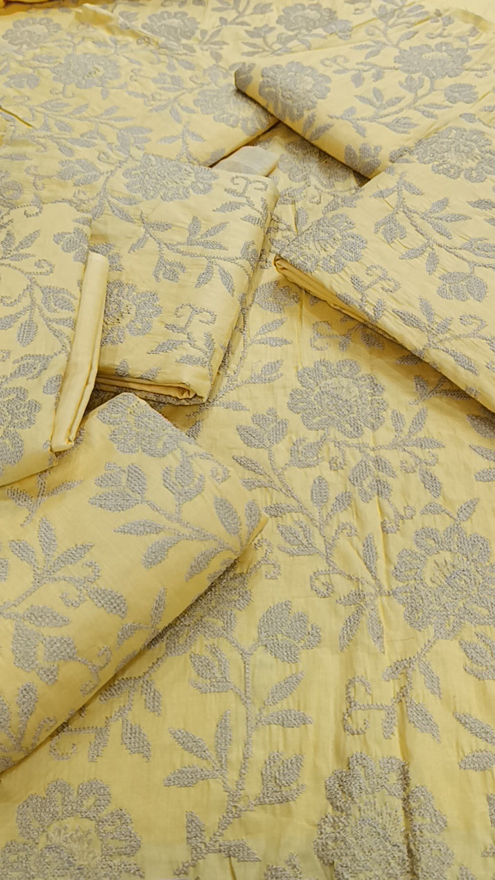 3pc shamma yellow lawn