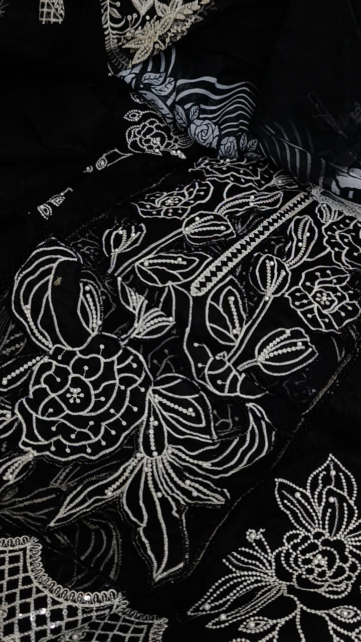 3pc pin pearl black lawn