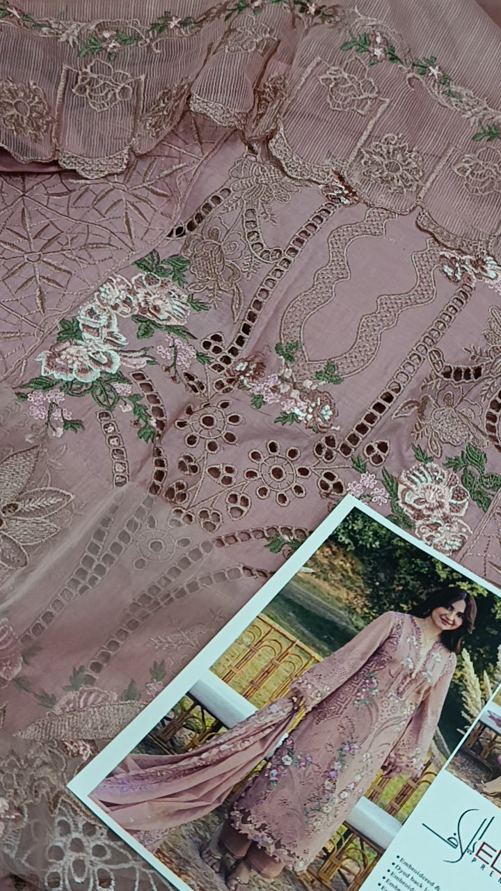 3pc Nureh tea pink lawn