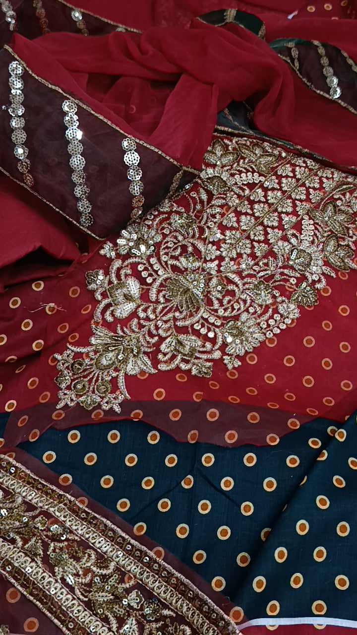 3pc jannat Mirza chunri lawn
