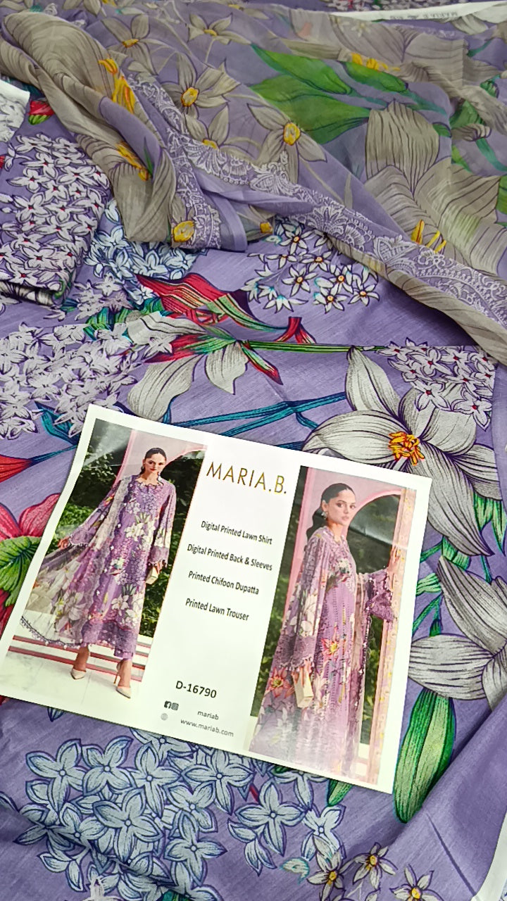 3pc chambeli lilac lawn