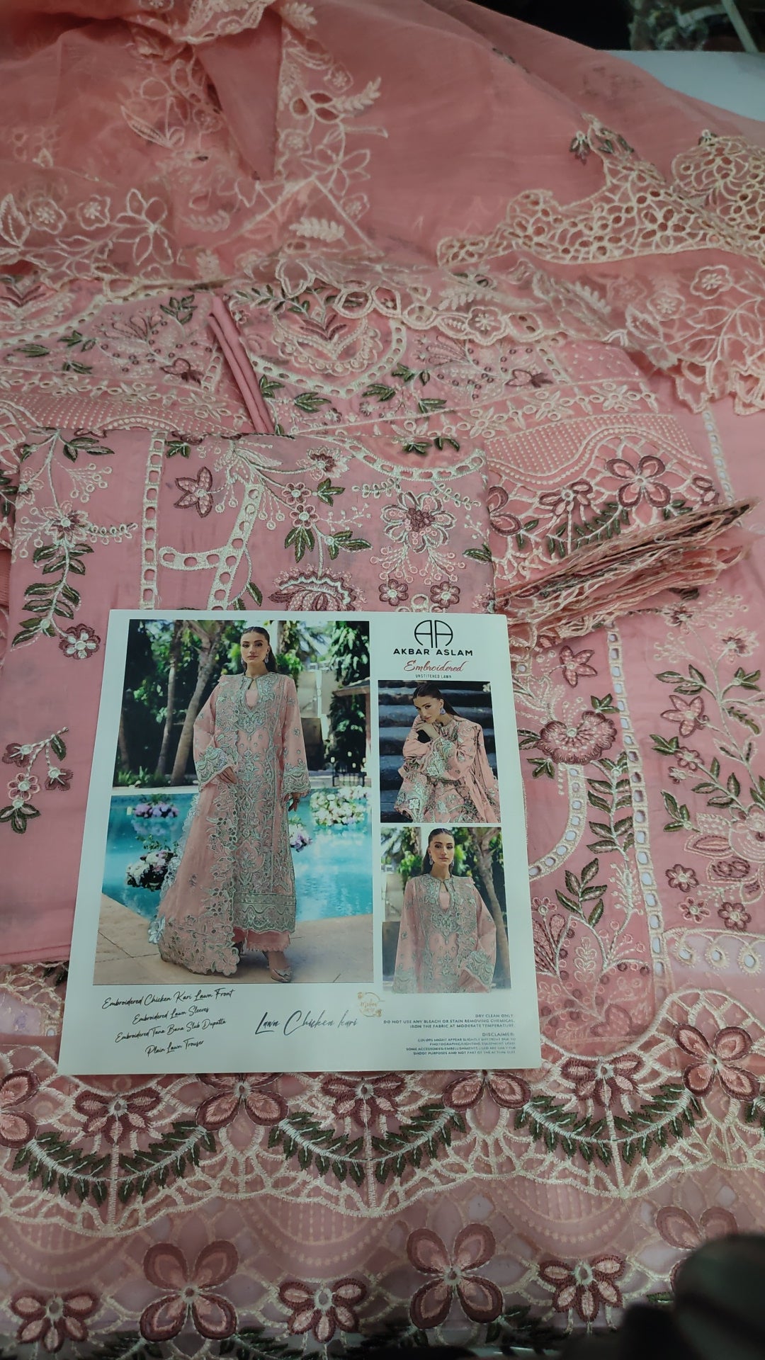 3pc Tanishq peach lawn